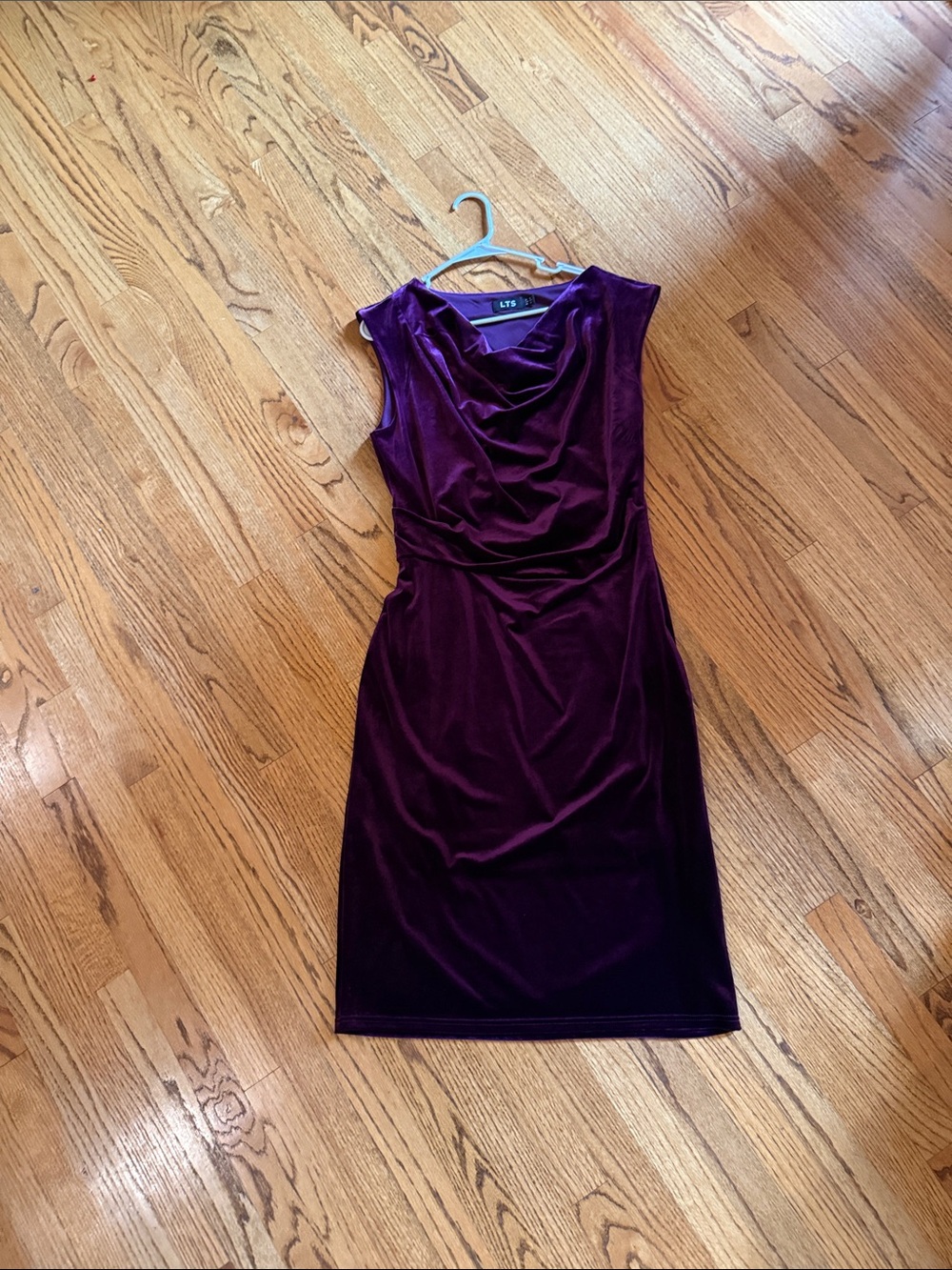 long tall sally Plum Velvet Cowl Neck Dress